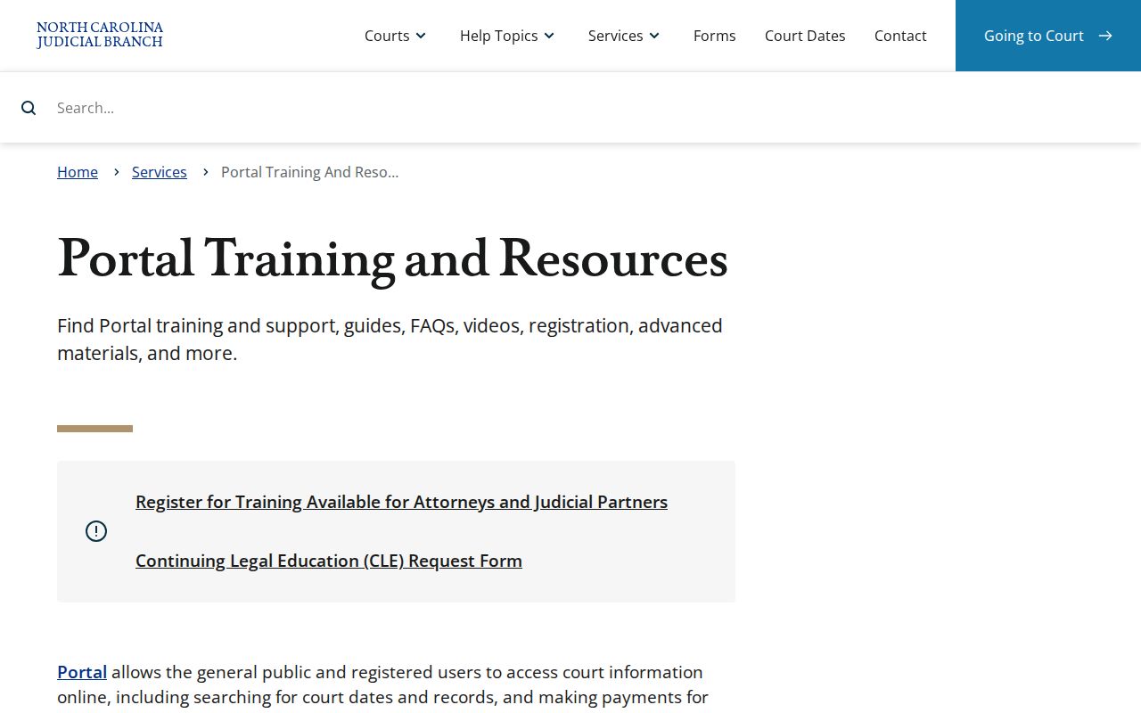 Henderson County criminal case Portal search training
