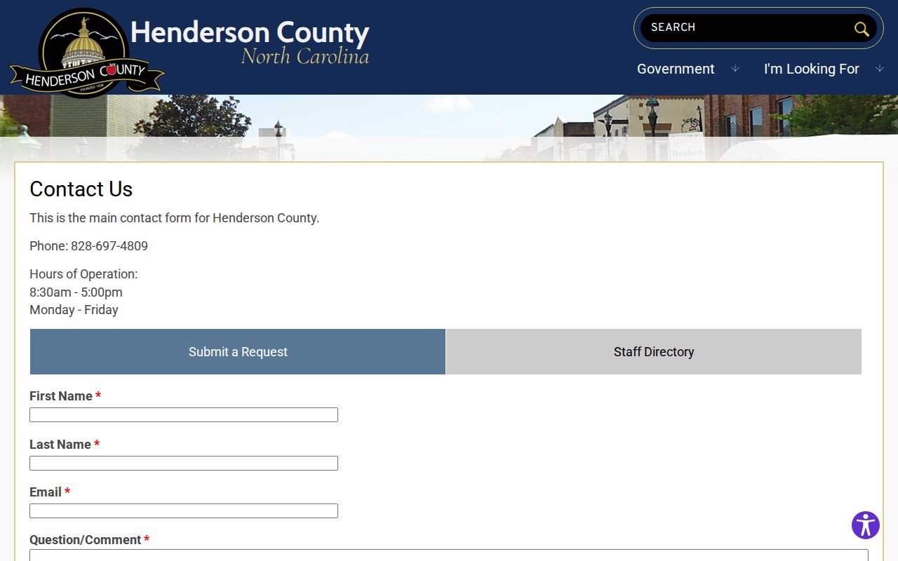 Hendersonville criminal record contact routing in Henderson County