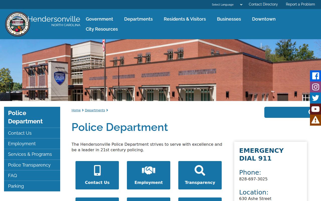 Hendersonville Police Department criminal record source in Henderson County