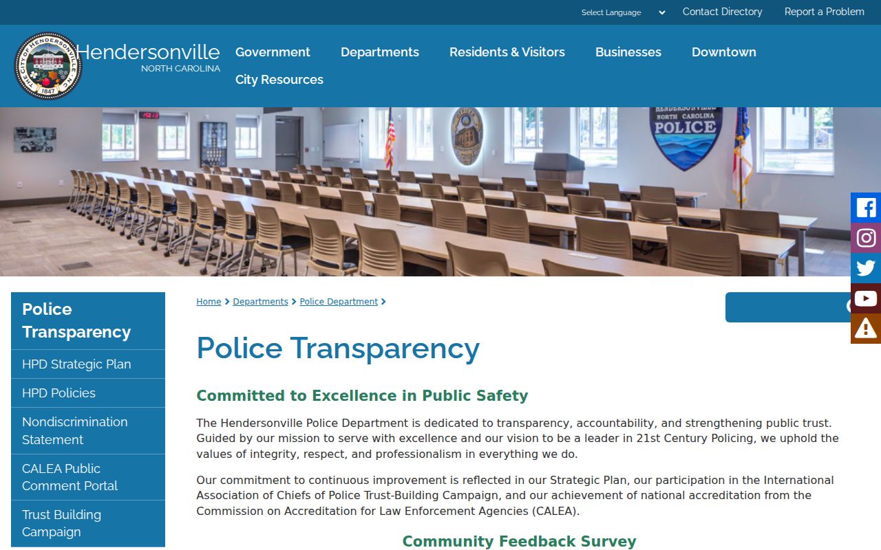 Hendersonville police transparency and crime records in Henderson County