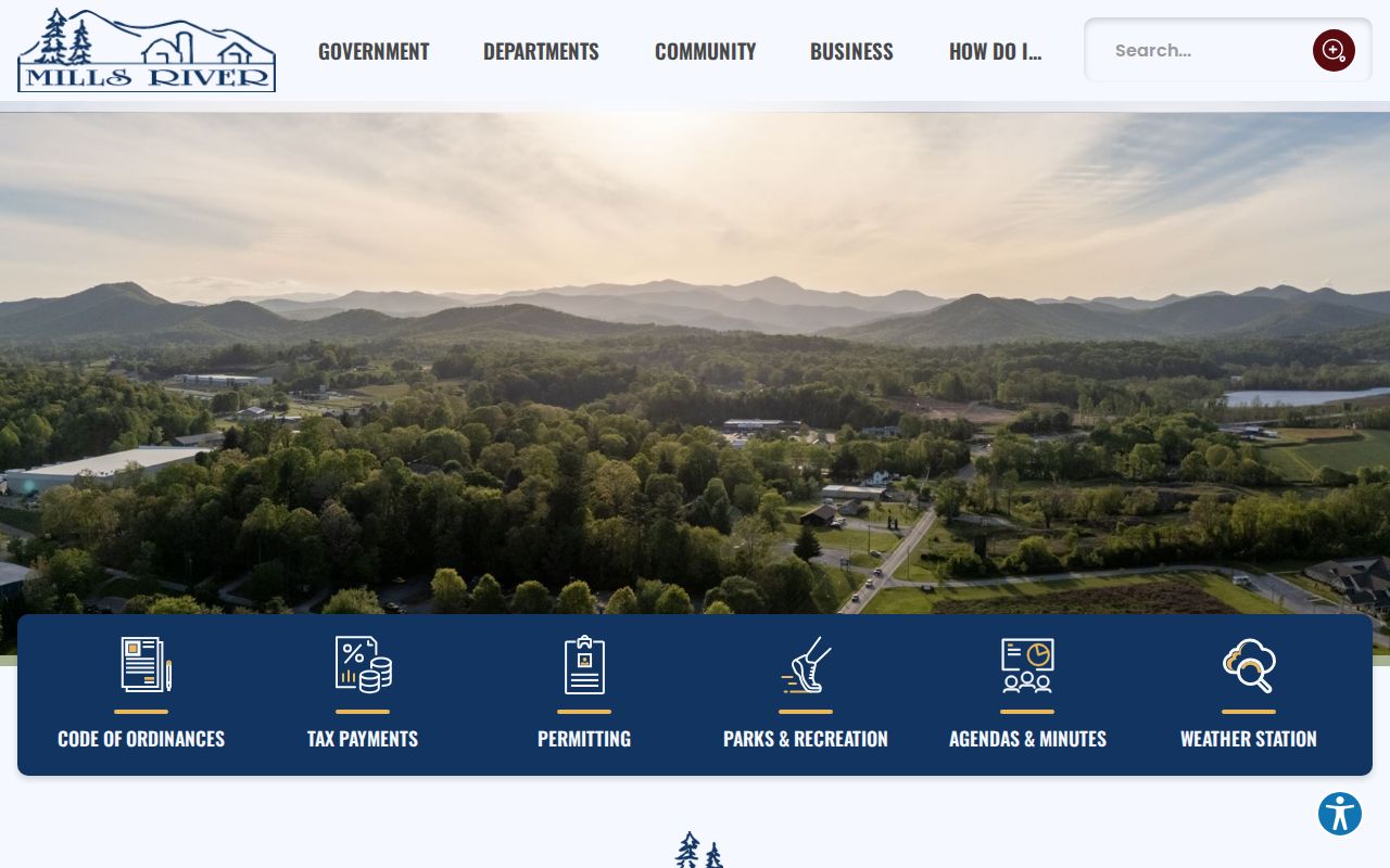 Mills River Town Hall criminal record boundary in Henderson County