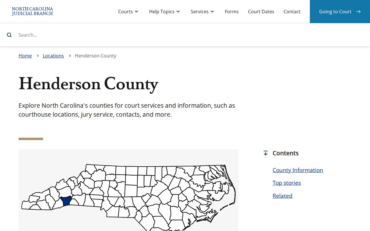 Henderson County criminal court records Judicial Branch services